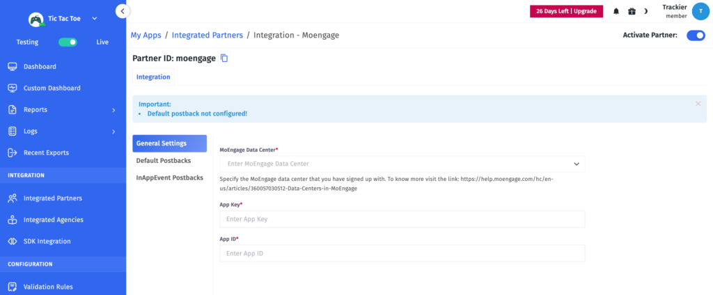 now integrate with MoEngage on Trackier MMP