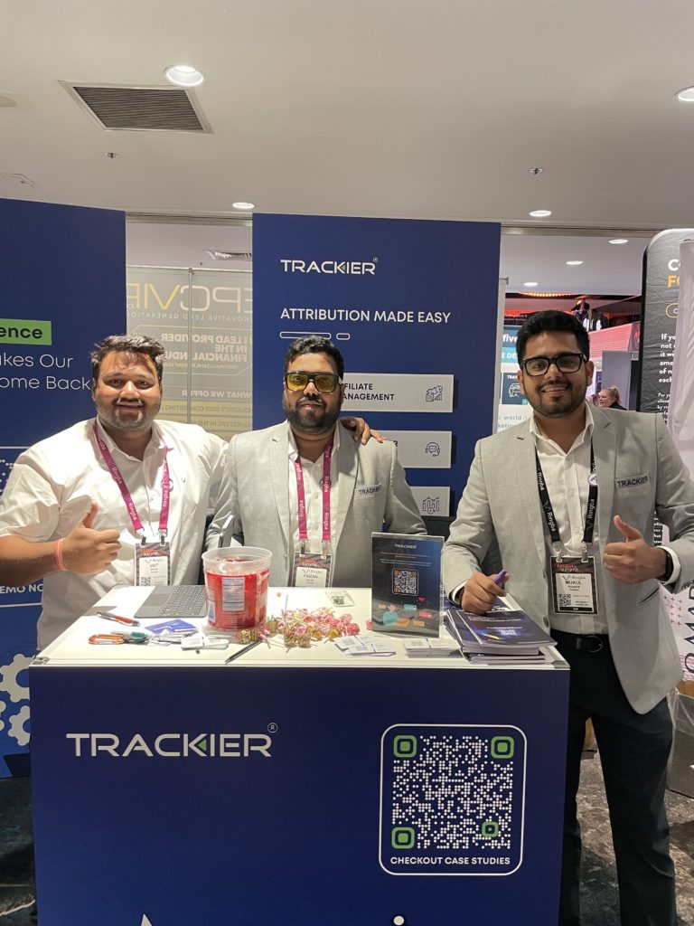 Trackier Co-Founders at Affiliate Summit East in New York